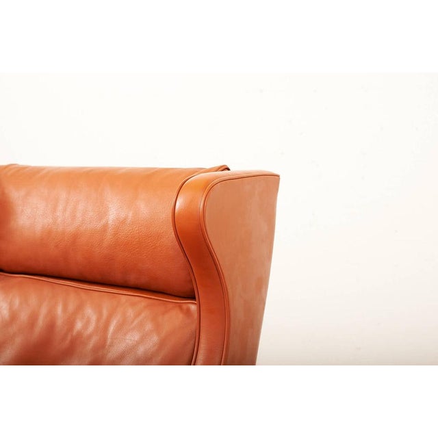 Model 2204 Wingback Armchair in Wood and Leather by Børge Mogensen for Frederica, 1963 For Sale - Image 12 of 16