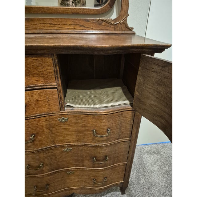 Early 20th Century Victorian-Era Serpentine Highboy Dresser For Sale - Image 12 of 14