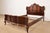 French Provincial Romweber Antique French Provincial Louis XV Carved Flame Mahogany Full Size Bed, Circa 1920s For Sale - Image 3 of 13