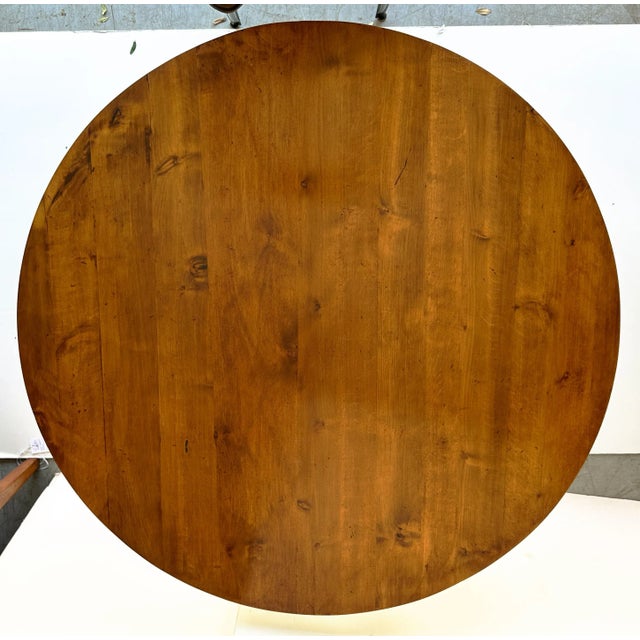 Wood French Wine Tasting Vendange Round Tilt-Top Table of Cherrywood For Sale - Image 7 of 12