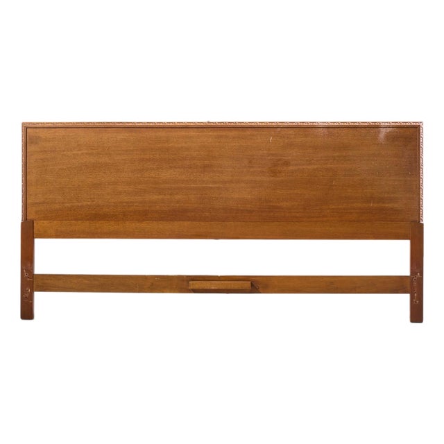 Frank Lloyd Wright for Henredon Taliesin Mid Century Mahogany King Headboard For Sale