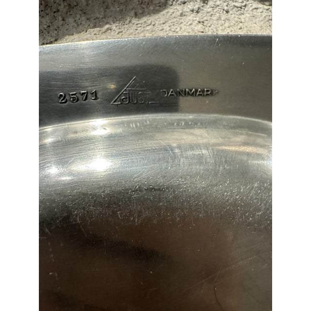 1940s Vintage Danish Pewter Square Tray by Just Andersen, 1940 For Sale - Image 5 of 7
