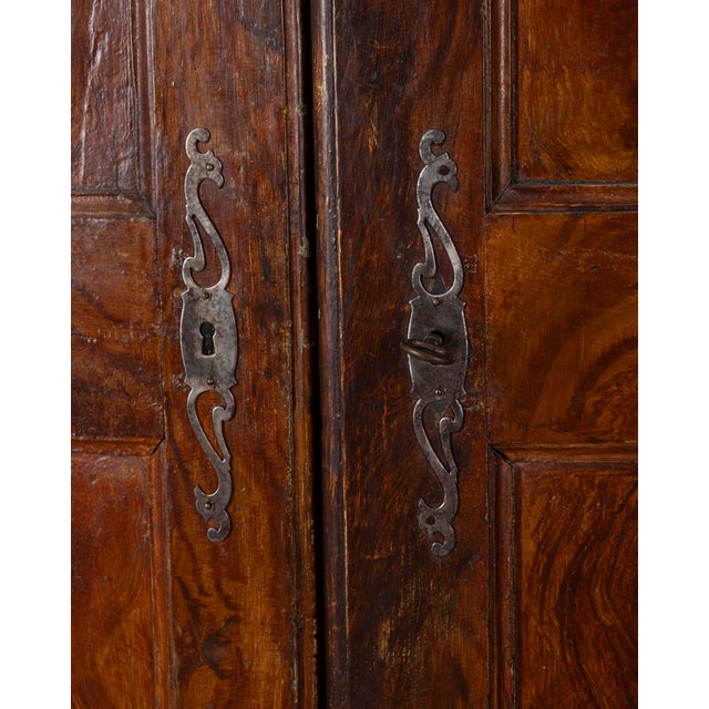 18th Century Classic Walnut Wood Wardrobe For Sale - Image 11 of 18