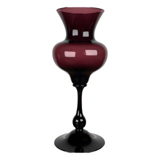 Mid-Century Modern Glass Vase by Hugo Gehlin for Gullaskruf Glasbruk, Sweden, 1950s For Sale