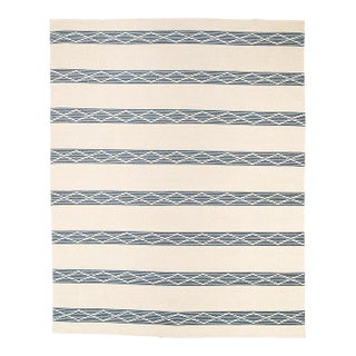 Schumacher Sequoia Stripe 9' x 12' Rug in Blue For Sale