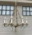 Brass Vintage Rococo Cast Brass and Crystal Chandelier For Sale - Image 8 of 12