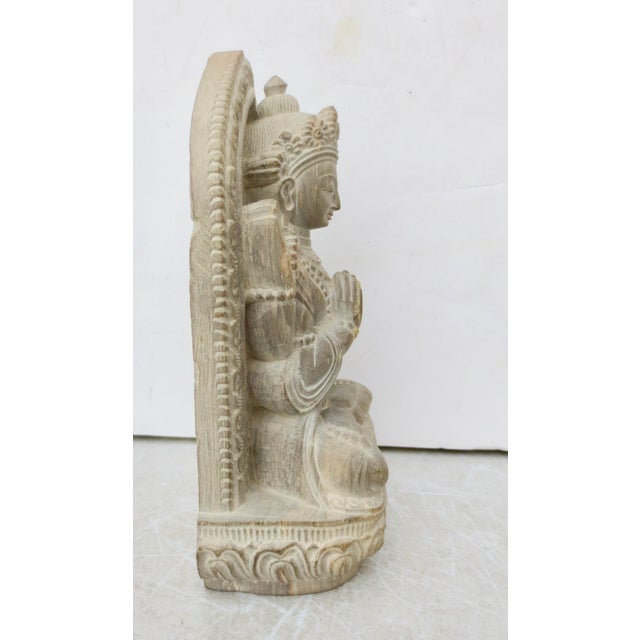 1990s Limestone Chenrazi Buddha Nepali For Sale - Image 5 of 8