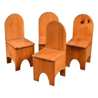 Vintage Swedish Style Children’s School Chairs—Set of 4 For Sale