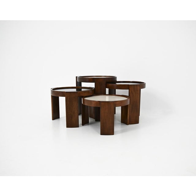 Mid-Century Modern Model 780 Nesting Tables by Gianfranco Frattini for Cassina, 1960s, Set of 4 For Sale - Image 3 of 11