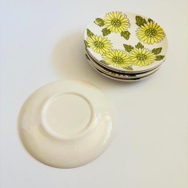 Mid 20th Century Mid Century Modern Royal Ironstone Sunshine Salad or Dessert Plates - Set of 6 For Sale - Image 12 of 12