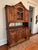 French Antique French Carved Walnut Buffet a Deux Corps With Rouge Marble Top For Sale - Image 3 of 12