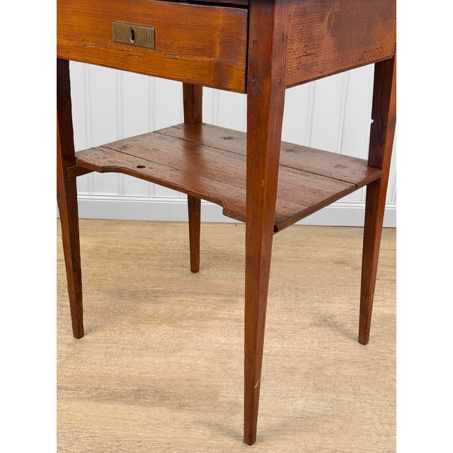 Antique Primitive Farmhouse Pine Single Drawer Side Table For Sale - Image 13 of 13