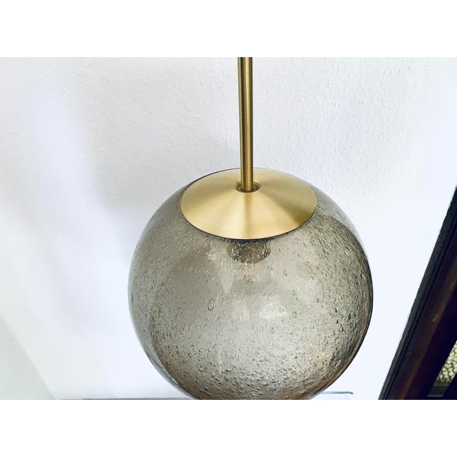 Brown Mid-Century Globe Air Bubbles Ball Hanging Lamp from Peill & Putzler, 1960 For Sale - Image 8 of 13
