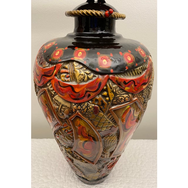 Large Studio Pottery Japanese Style Ceramic Vase by Gail Markiewicz For Sale - Image 4 of 10