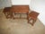 Beech Coffee Table with Stools, Set of 3 For Sale - Image 3 of 9