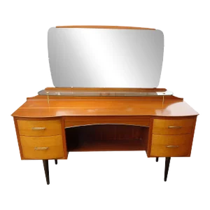 Mid-Century Modern Vanity Dresser with Mirror