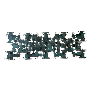 Mark Weinstein Multidimensional Brutalist Metal Wall Sculpture For Sale