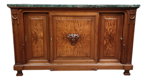 Louis XVI Style Buffet in Mahogany and Burl Wood