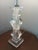 1970s 1970s Mid-Century Modern Ethan Allen Geometric Crystal Table Lamp With Linen Drum-Style Shade For Sale - Image 5 of 10