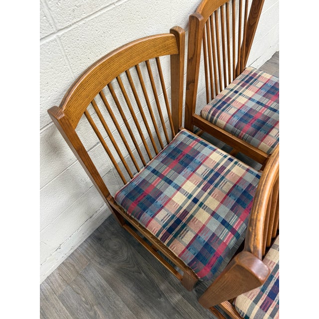Vintage Liberty Furniture Mission Arts and Crafts Dining Chairs - Set of 4 For Sale - Image 9 of 14