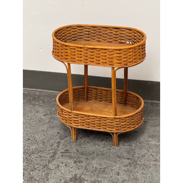 Rattan Accent Table, Mid 20th Century For Sale - Image 11 of 12