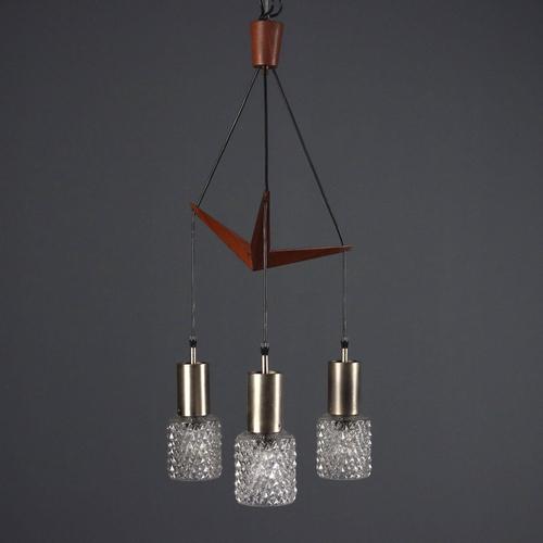 Three-Light Pendant Lamp, 1960s For Sale - Image 5 of 10