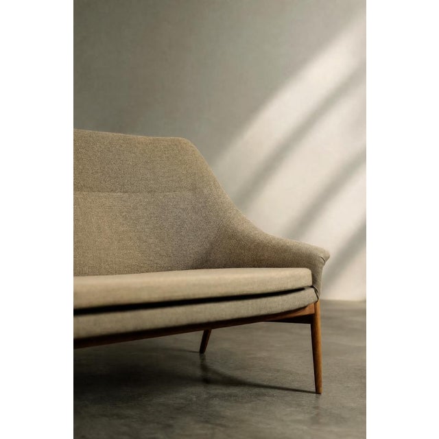Mid-Century Modern Scandinavian Two-Seater Grace Sofa in Brown Fabric from Ikea, 1961 For Sale - Image 15 of 18