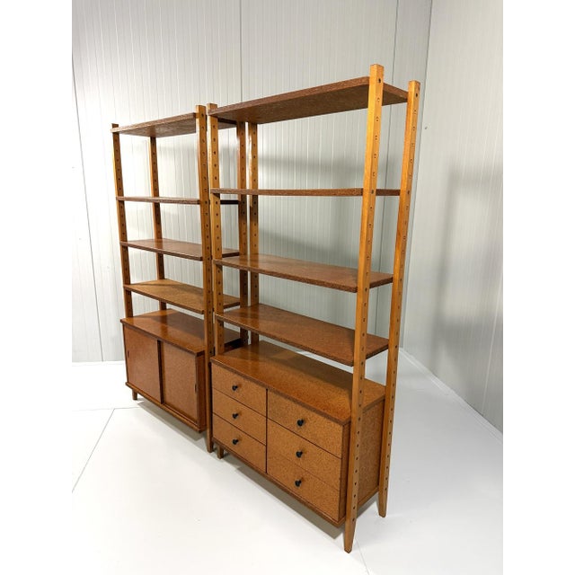 Pressed Wooden Bookcases, 1960s, Set of 2 For Sale - Image 16 of 18