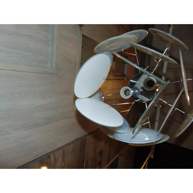 Italian Murano Disk Chandelier from Mazzega, 1950s For Sale - Image 6 of 10