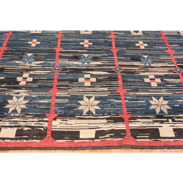 Nazmiyal Collection Geometric Swedish Design Contemporary Area Rug For Sale In New York - Image 6 of 9