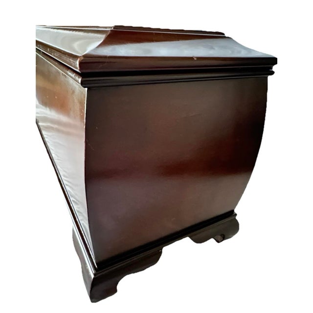 2000 - 2009 Vintage Early 21st Century Dark Wood Tea Chest/Storage Box For Sale - Image 5 of 10