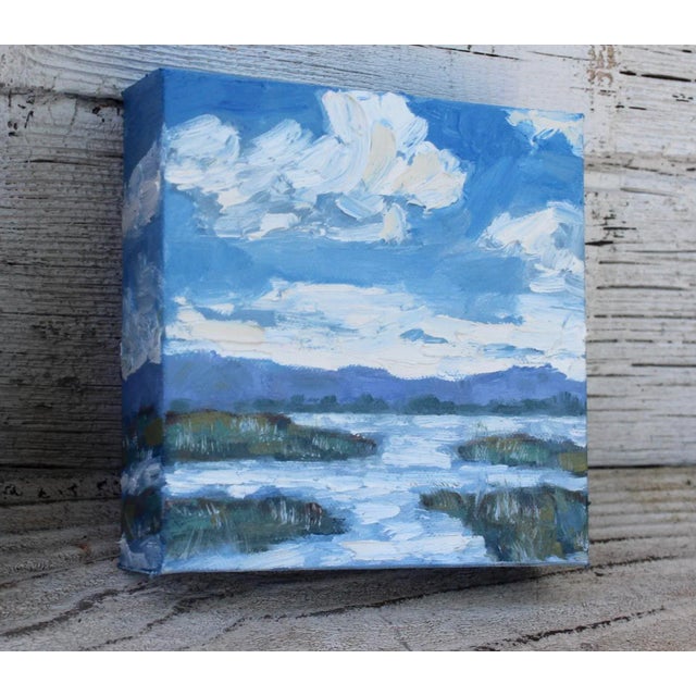 Expressionist Cloudscape in Oil, Rush Ranch Wetlands For Sale - Image 4 of 8