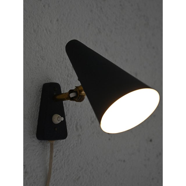 Scandinavian Blue Wall Light, 1950s For Sale - Image 3 of 7