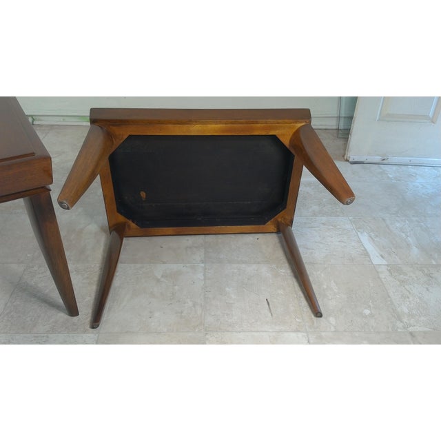 1950s Vintage Brown and Saltman End Tables- A Pair For Sale - Image 11 of 13
