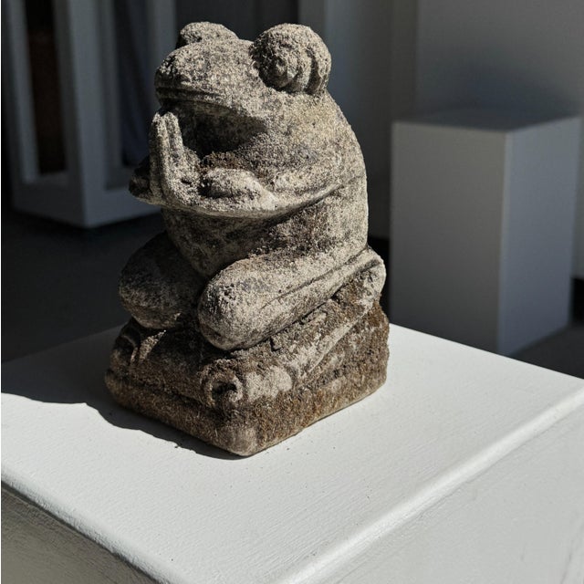 Small Balinese Limestone Frog Sculpture, 1980s For Sale - Image 10 of 10