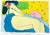 Walasse Ting (b. Shanghai 1929, d. New York 2010) Woman with cat. Signed Ting 85, P.P. Lithograph in colors. Sheet size 72...