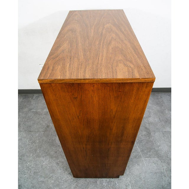 Mid Century Modern Highboy Dresser Morris of California Walnut Drawer 5 Drawer For Sale - Image 4 of 12