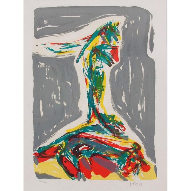 Asger Jorn 1914-1973, Jubilation Larmoyennageuse, lithographic work from 1969, Clot, bramsen et georges Paris. Signed Jorn...
