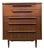 Vintage Five Drawer Walnut Highboy Dresser by Drew Furniture For Sale