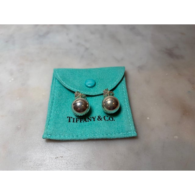 Tiffany & Co. Sterling Silver HardWear Ball Stud Earrings 11.50g, Pair For Sale - Image 6 of 7