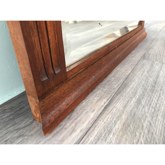 Vintage French Mirror in Carved Oak Frame, 1930s For Sale - Image 11 of 18