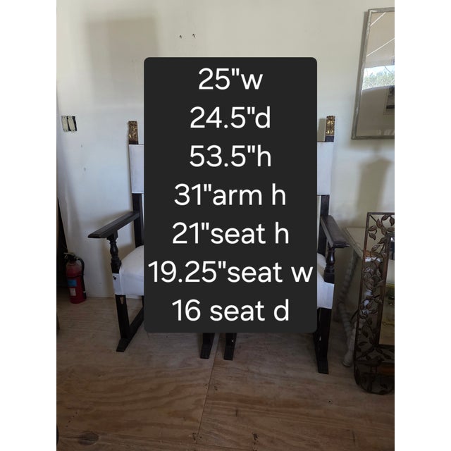 Pair of Early Italian Hall Chairs With Giltwood Details For Sale - Image 11 of 12