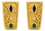 Mid 20th Century Pair of Etruscan Revival Emerald and Sapphire For Sale