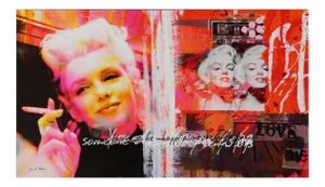 "Marilyn Monroe" Screenprint on Canvas by Dganit Blechner