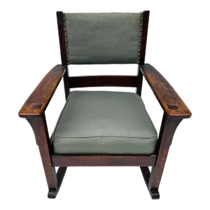 Vintage Mission Style Rocking Chair in Dark Oak
