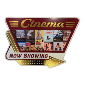 Retro "Now Showing" Movie Marquee W/Collage