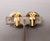 Vintage 1980s Signed Lanvin Paris Goldtone & Rhodium Plated Round Domed Clip Earrings-2 Pieces For Sale In Philadelphia - Image 6 of 7