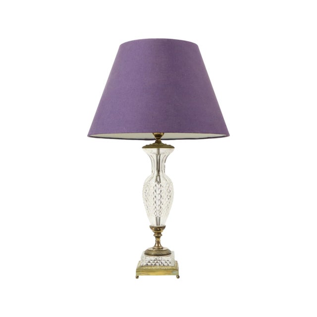 Empire Table Lamp in Cut Crystal with Diamond Pattern and Gilt Bronze, 1890s For Sale - Image 17 of 17