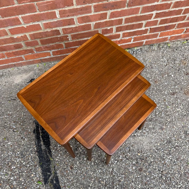 Mid-Century Modern Mid Century Swedish Modern Teak Nesting Side Tables For Sale - Image 3 of 11