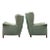 High + Low Back 1940s Wingback Lounge Chairs - A Pair For Sale